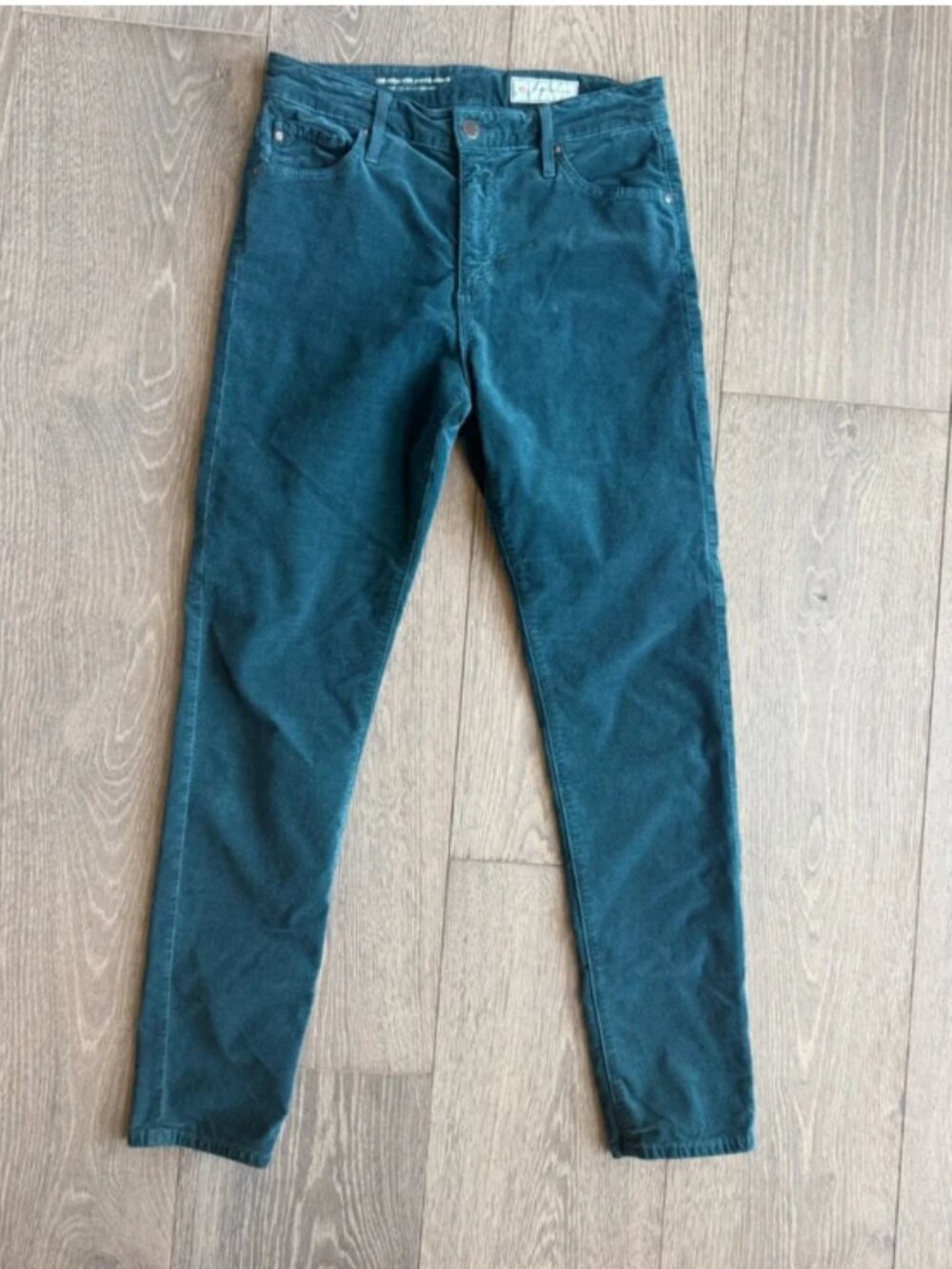AG Adriano Goldschmied x Anthropologie High Rise Stevie Ankle Velvet Pant